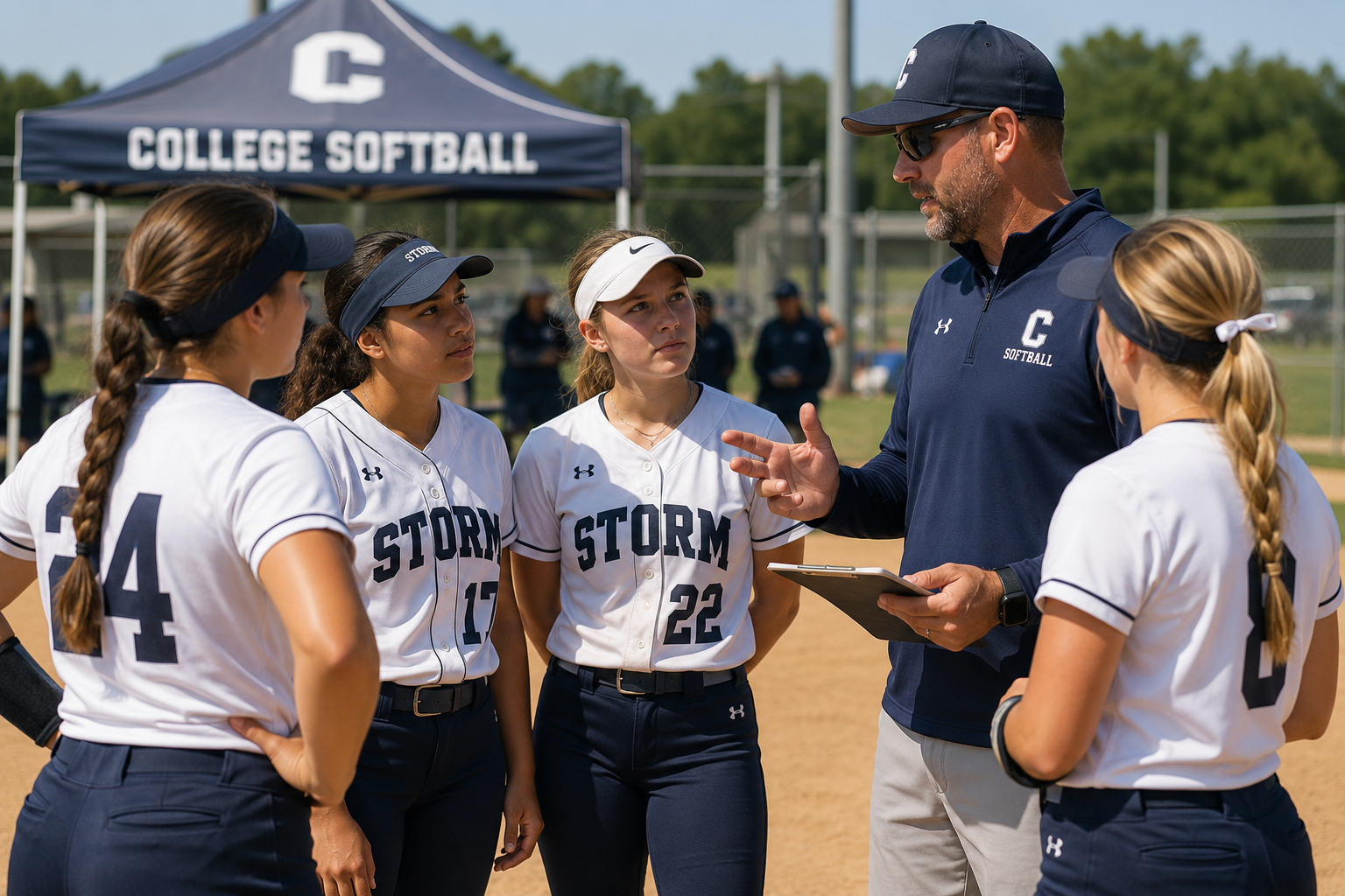 College Coach and Players